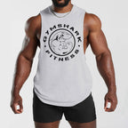 Herren nan ärmelloses Muskelshirt mit extra tiefen Armöffnungen und großem Logodruck R&B