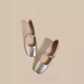 Damen elegante Ballerinas mit dekorativer Schnalle R&B