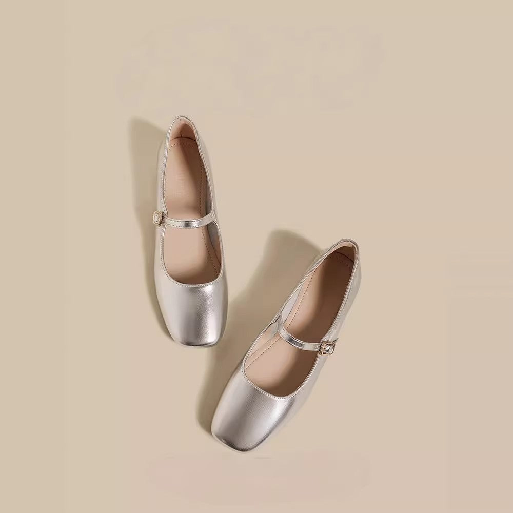 Damen elegante Ballerinas mit dekorativer Schnalle R&B