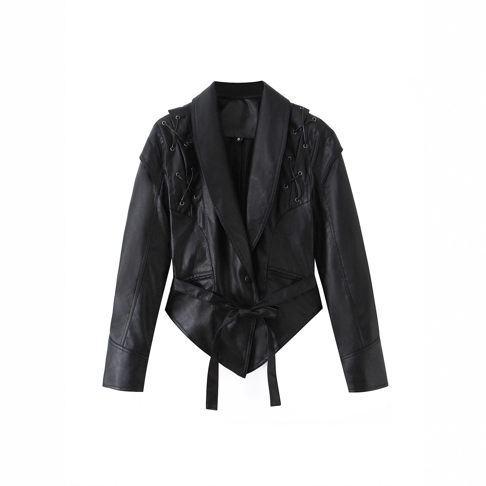 Damen Bikerblazer mit Schnürdetails
