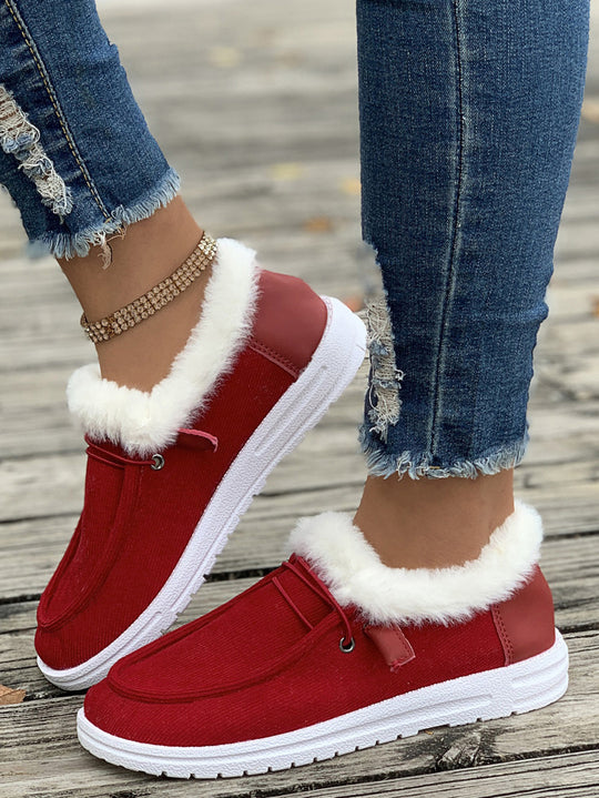 Damen Flauschige Slip-On Hausschuhe mit weichem Innenfutter R&B
