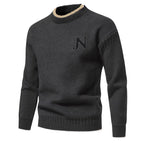 Herren Strukturierter Strickpullover mit Rundhalsausschnitt R&B