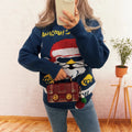 Damen festlicher Strickpullover mit Weihnachtsmotiv R&B