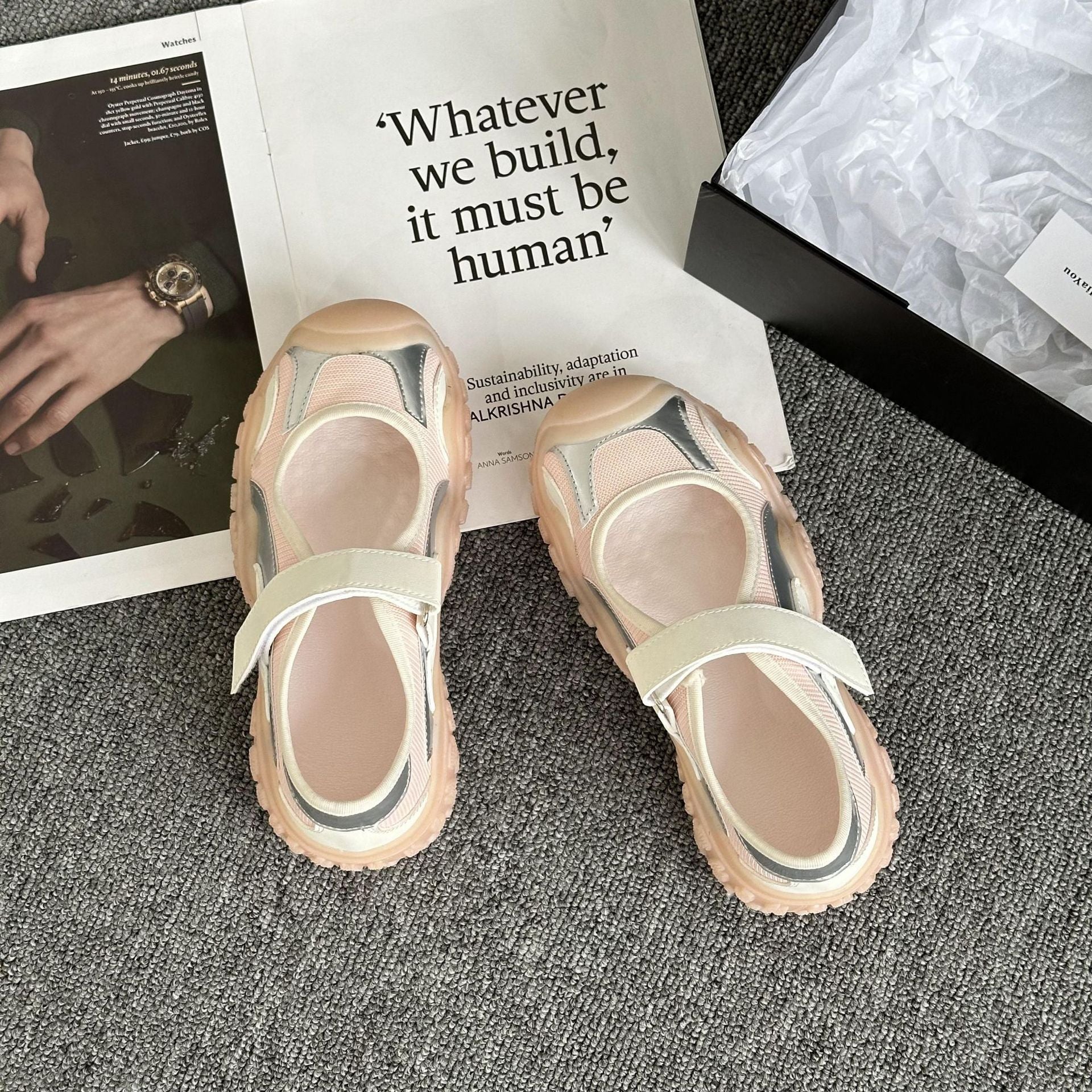 Damen Sportliche Sandalen mit verstellbarem Riemen und rutschfester Sohle R&B