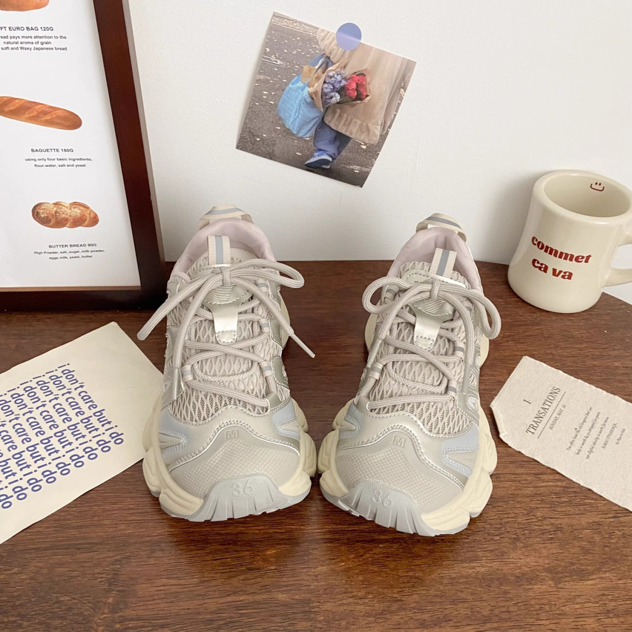 Damen Sneaker mit atmungsaktiver Netzstruktur und stabilisierender Sohle R&B
