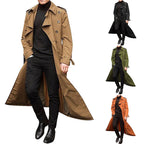 Herren eleganter Trenchcoat mit stilvollen Knopfdetails und hohem Kragen