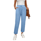 Damen Loungehose mit elastischem Bund und modischen Details R&B