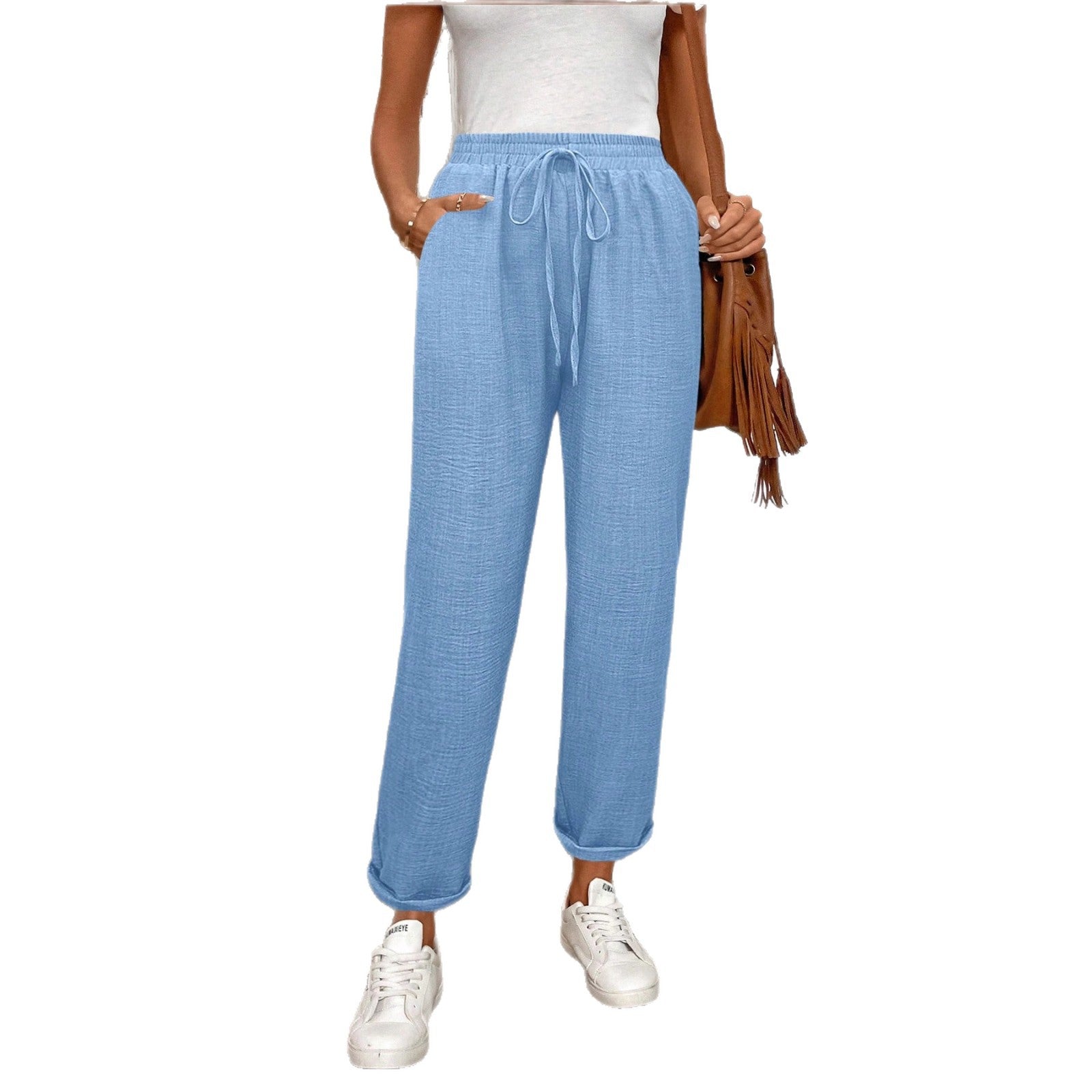 Damen Loungehose mit elastischem Bund und modischen Details R&B