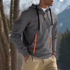 Herren Sportlicher Kapuzenpullover mit stylischen Reißverschlusstaschen R&B