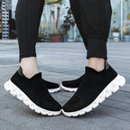 Damen Bequeme Slip-On Sneakers mit atmungsaktivem Obermaterial und dämpfender Sohle