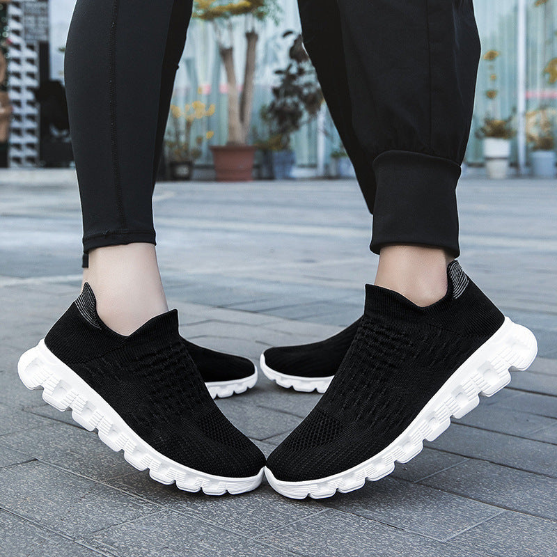 Damen Bequeme Slip-On Sneakers mit atmungsaktivem Obermaterial und dämpfender Sohle