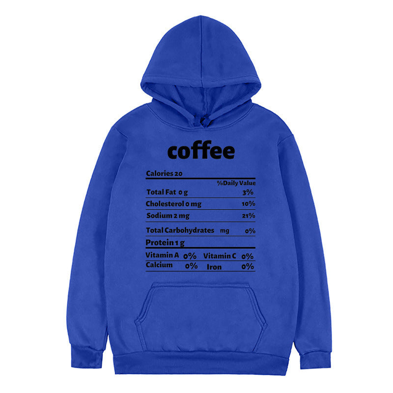 Damen Kapuzenpullover mit kreativem Nährwertdesign