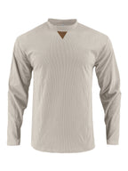 Herren Langarmshirt mit strukturiertem Rippdesign R&B