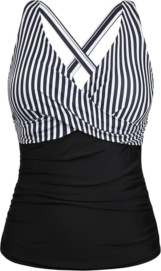 Damen Badeanzug mit Wickelschnitt und figurschmeichelndem Design R&B