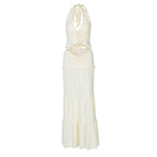 Damen Maxi-Kleid mit offener Rückenpartie und innovativem Wickeldesign R&B
