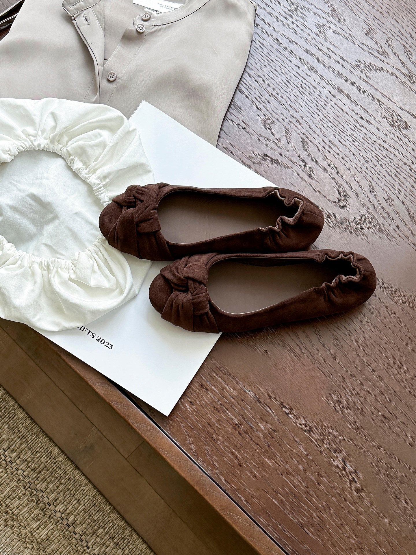 Damen Ballerinas mit weich gepolstertem Futter und eleganter Schleife R&B