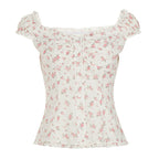 Damen Blusenshirt mit floralem Design und Rüschendetails R&B