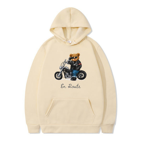 Damen Kapuzenpullover mit einzigartigem Bärenmotiv und lässiger Passform R&B