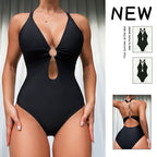 Damen Eleganter Einteiler mit ovalem Ausschnitt R&B