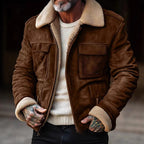 Herren Luxus Lammfell jacke R&B