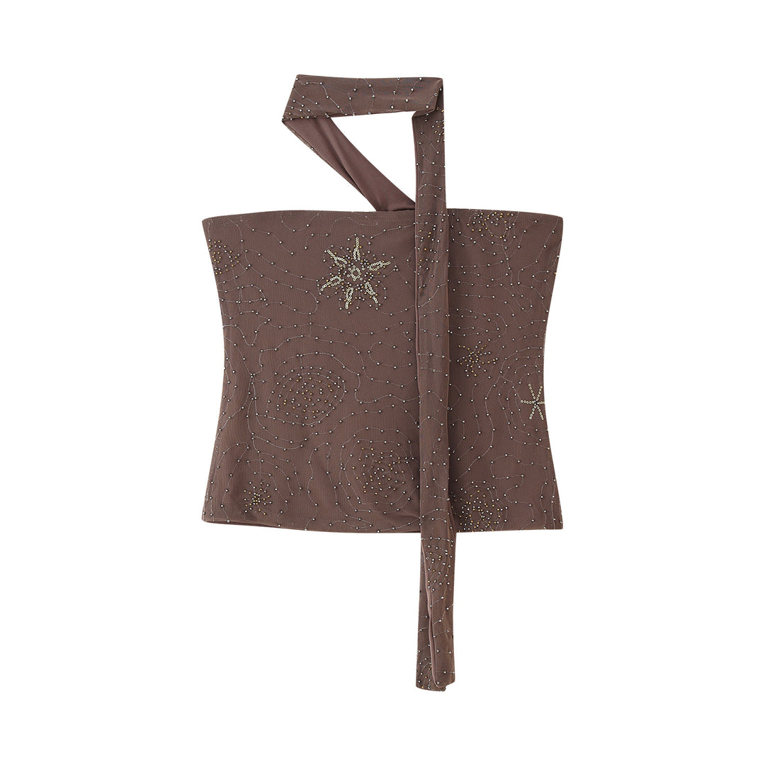 Damen Weite Hosen mit eleganter Stickerei R&B