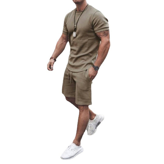 Herren sportliches Kurzarm-Set aus atmungsaktivem Material R&B