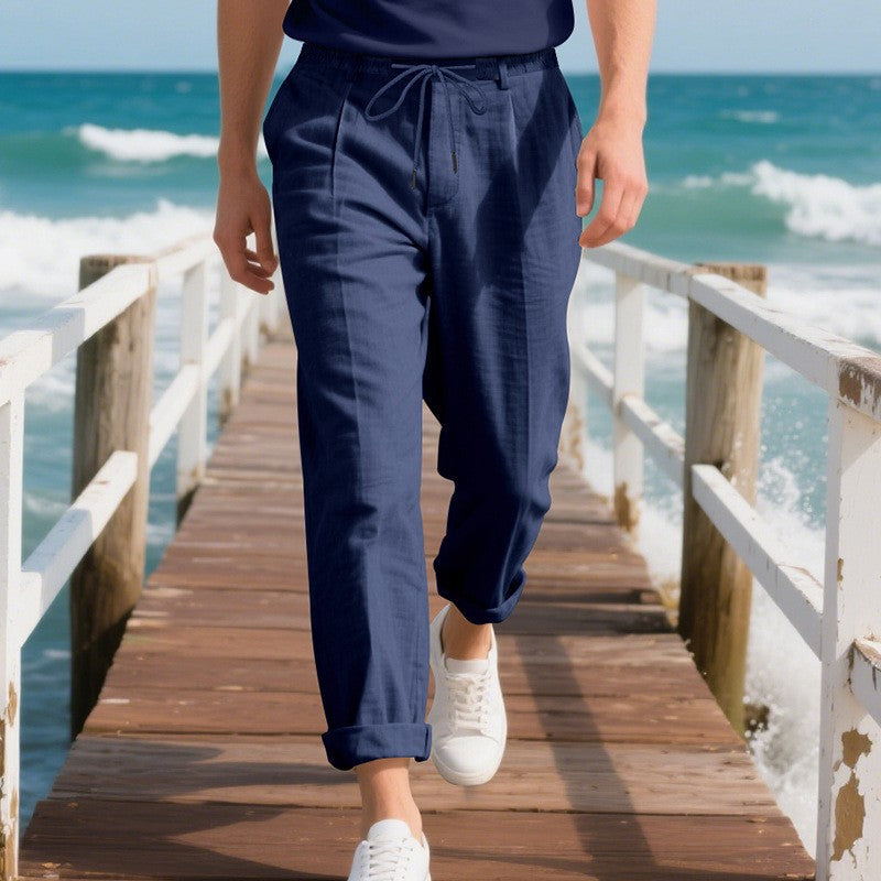 Herren lässige Sommerhose mit elastischem Bund und atmungsaktivem Material R&B