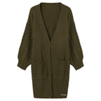 Damen gemütliche Strickjacke mit Taschen R&B