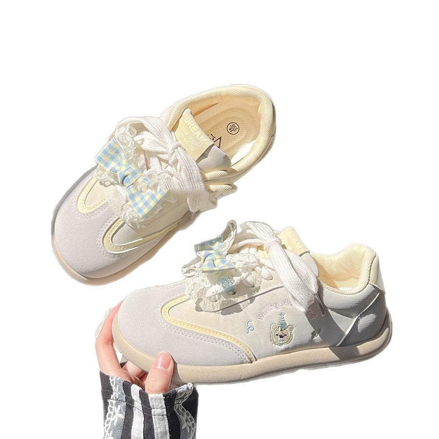 Damen Sportliche Sneaker mit verspieltem Schleifendetail