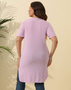 Damen modernes Kurzarm-Tunika-Kleid R&B