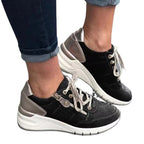 Damen sportliche Sneakers mit elegantem Reißverschluss und hohem Komfort R&B