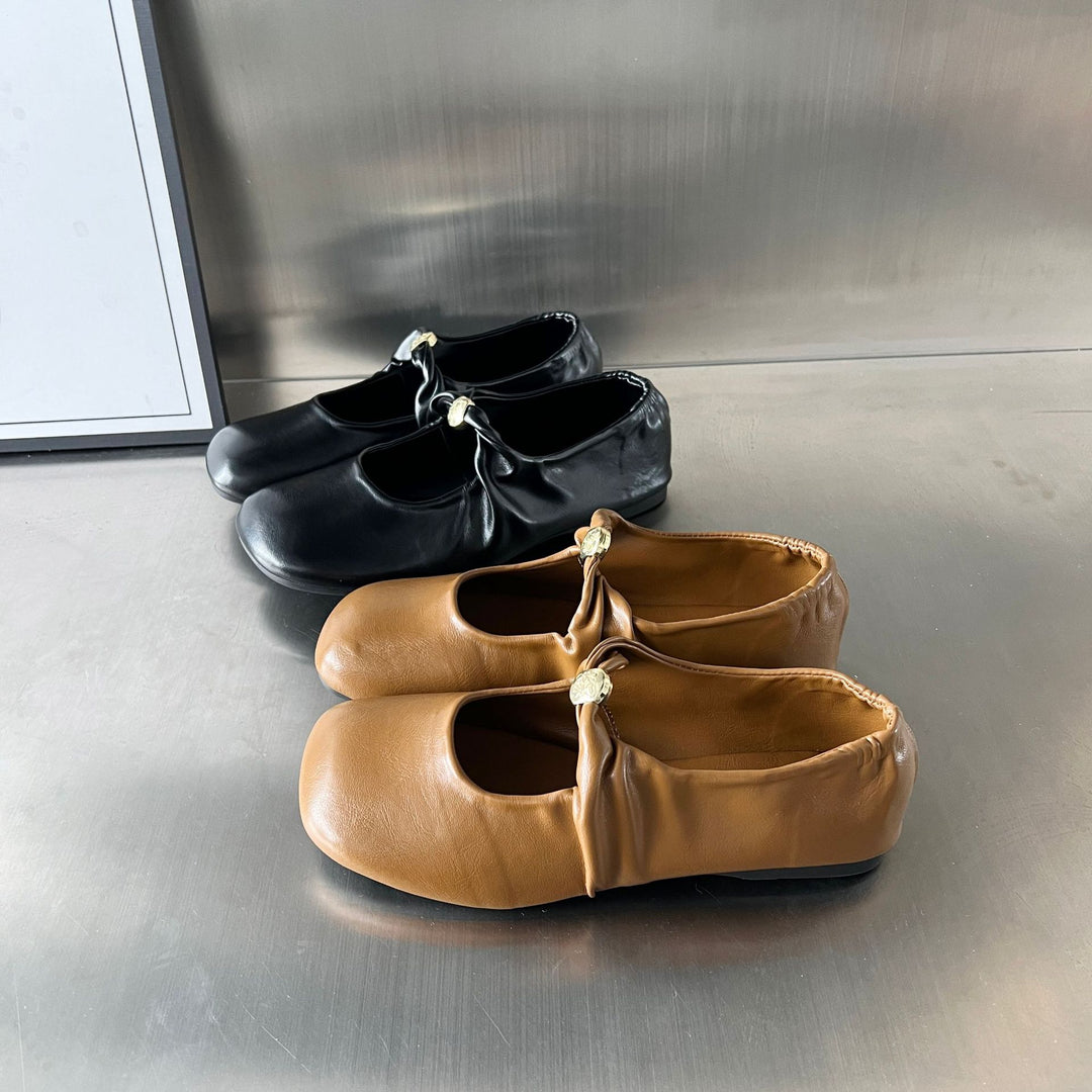 Damen elegante Ballerinas mit dekorativem Riemen und komfortablem Fußbett R&B