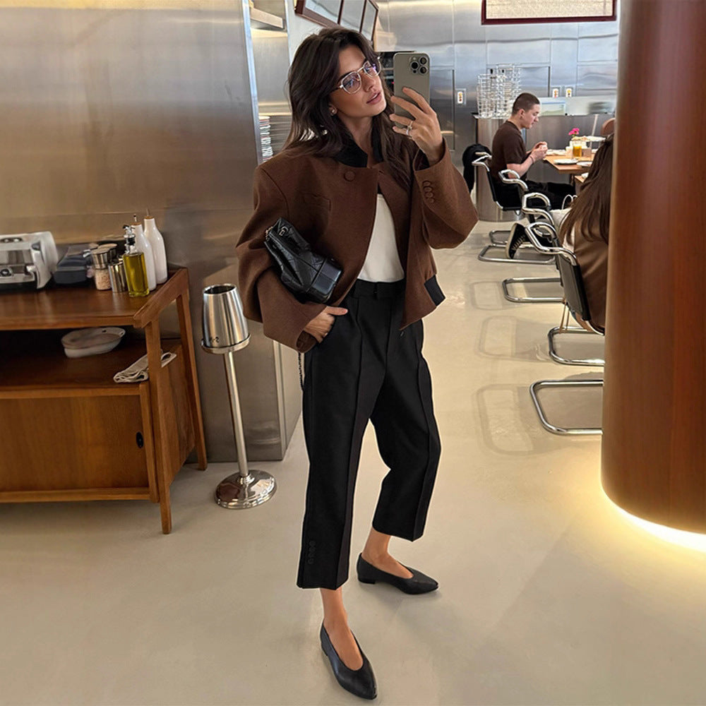 Damen Oversize Wollblazer R&B