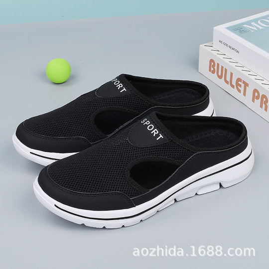 Damen nan atmungsaktive Netzgewebe-Slipper mit ergonomischem Komfortfußbett R&B