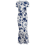 Damen Elegantes figurbetontes Kleid mit Rüschen-Saum und floralem Muster R&B