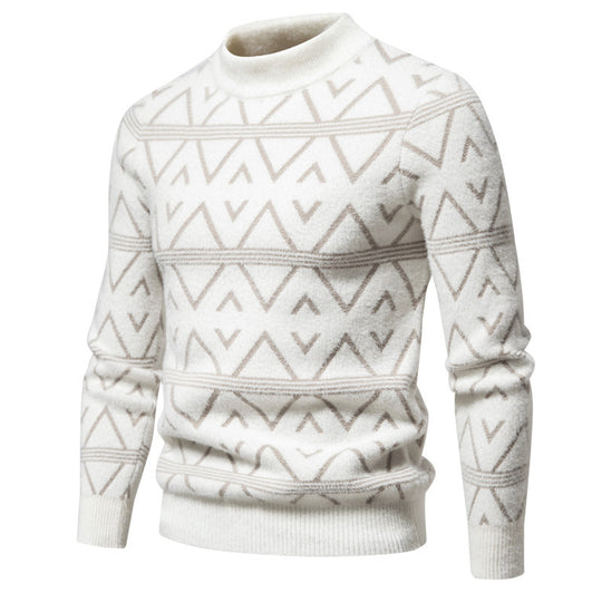 Herren Rollkragenpullover mit modernem Strukturdesign R&B