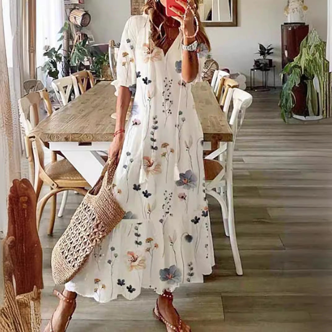 Damen Blütenverziertes Maxikleid R&B