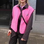 Damen modische Weste mit Fleece-Futter und praktischen Taschen R&B