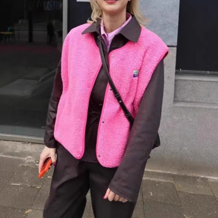 Damen modische Weste mit Fleece-Futter und praktischen Taschen R&B