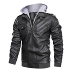 Herren lässige jacke mit abnehmbarer Kapuze und funktionalen Taschen R&B