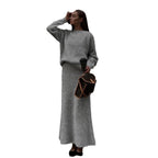 Damen Strickkleid mit tiefem V-Ausschnitt und weichem Mohair-Material R&B