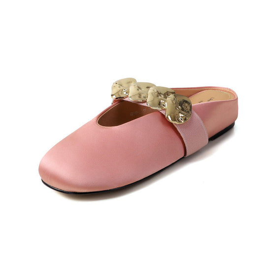 Damen elegante Slipper mit glänzender Applikation R&B