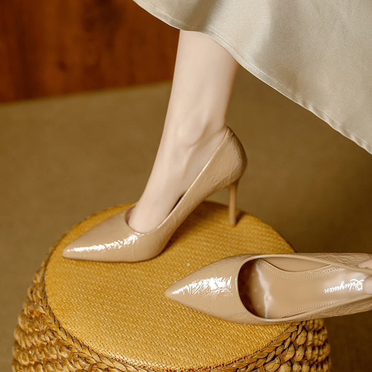 Damen elegante spitze High Heels mit glänzender Oberfläche R&B