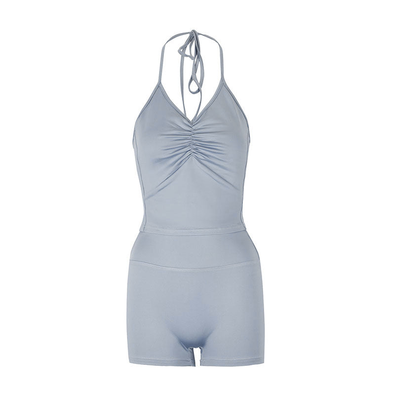 Damen Sportlicher Badeanzug mit raffiniertem Rüschendesign und flexiblen Trägern R&B