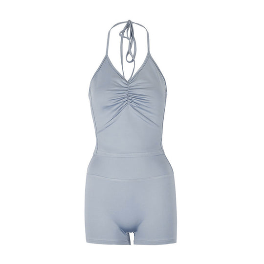 Damen Sportlicher Badeanzug mit raffiniertem Rüschendesign und flexiblen Trägern R&B
