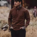 Herren Cord-Polohemd mit Knopfleiste und klassischem Kragen