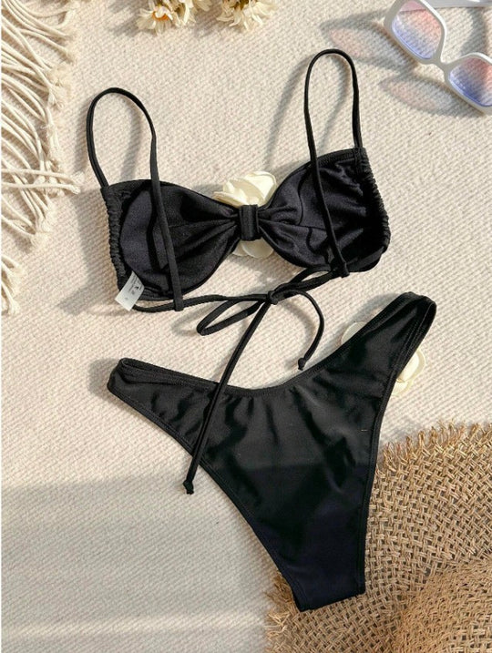 Damen Bikini-Set mit verspieltem Blumendetail R&B