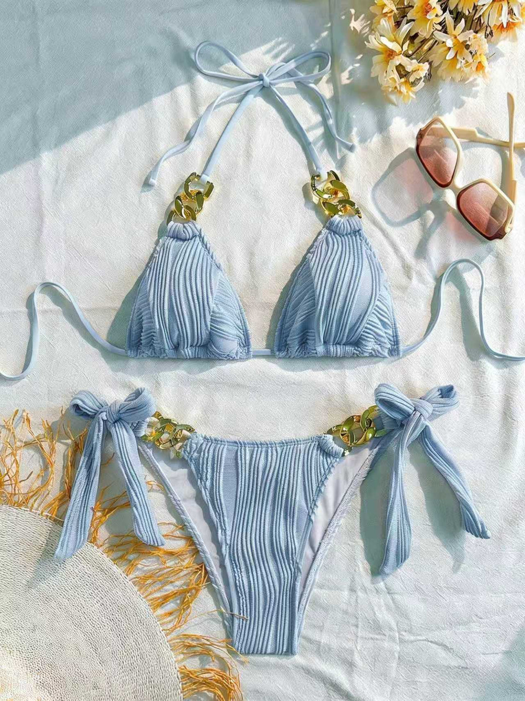 Damen Triangel-Bikini mit elegantem Ketten-Detail R&B