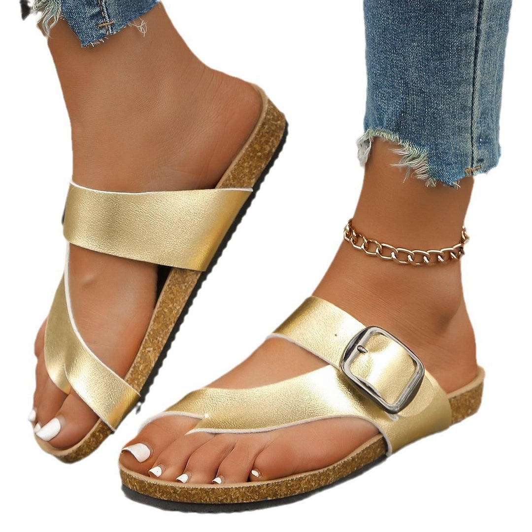 Damen Komfortable Zehentrenner-Sandalen mit verstellbarem Riemen R&B