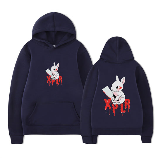 Damen Kapuzensweater mit auffälligem Cartoon-Motiv und bequemer Passform R&B